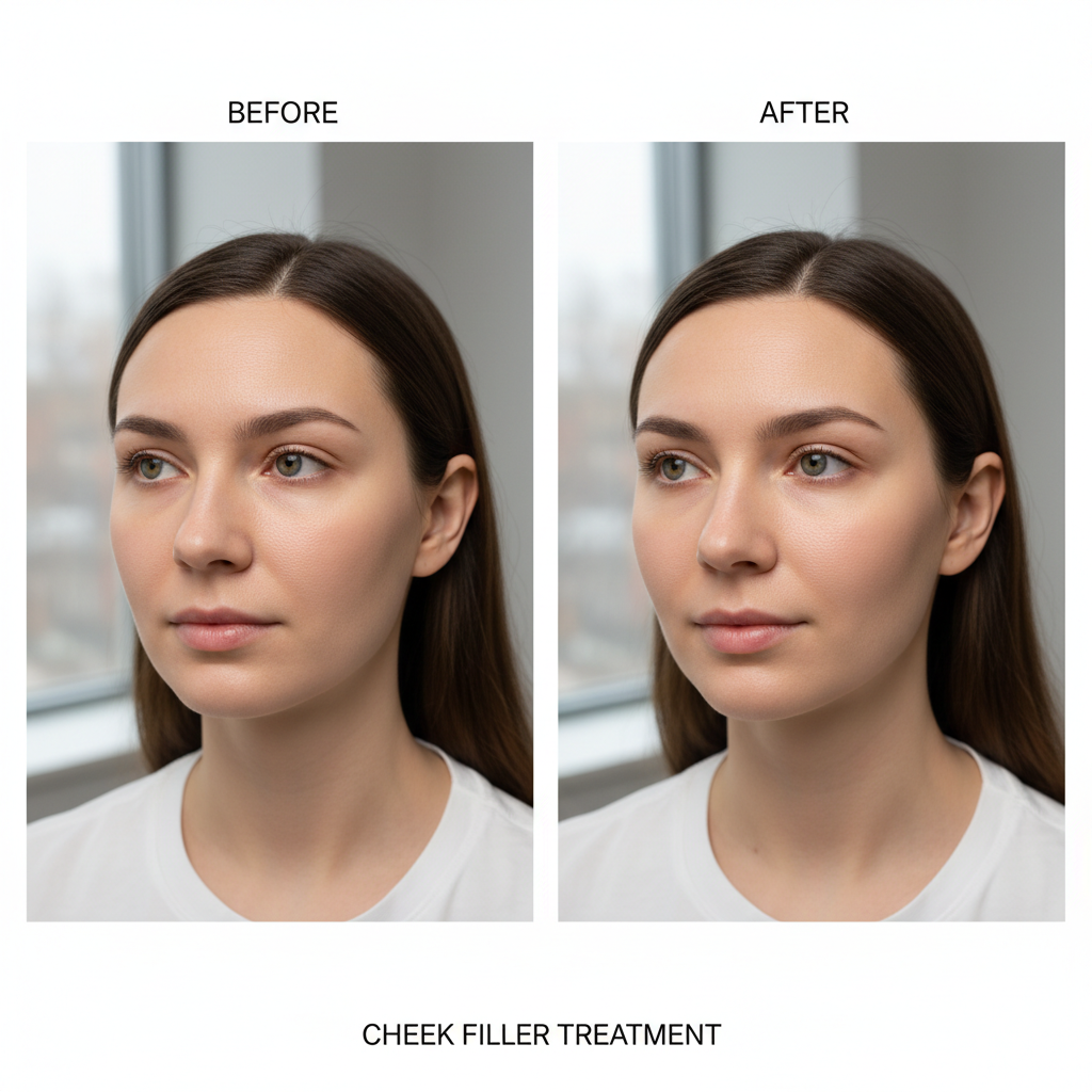 Før kinnfiller - flat ansiktsstruktur