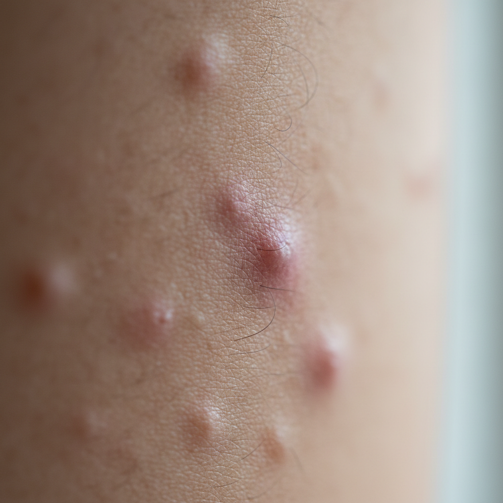 Før arrbehandling - synlige arr